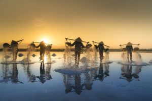 Récolte de sel, Vietnam