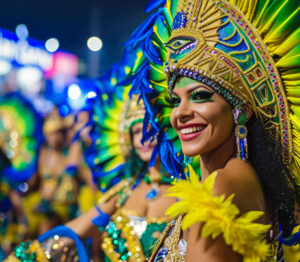 People celebrate brazilian carnival generative ai